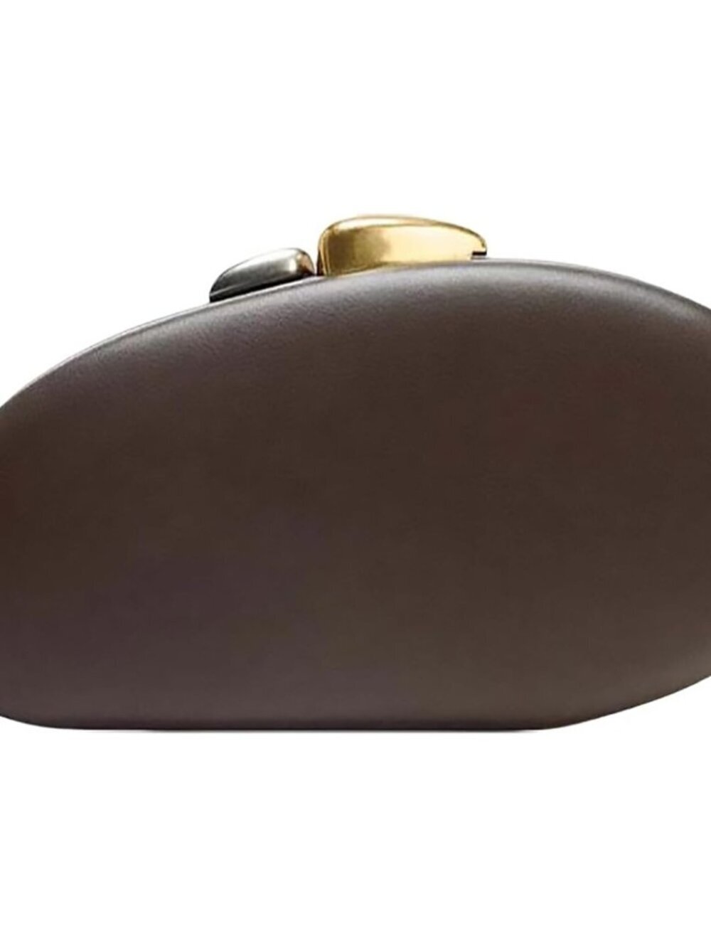 Women Coffee Leather Handbag Detachable Crossbody Shoulder Evening Wedding Bag
